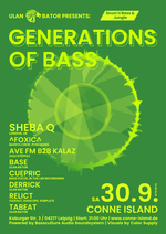 Poster of Generations of Bass at Conne Island 2023